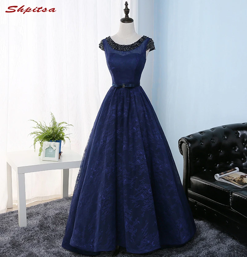 Navy Blue Lace Prom Dresses Long Beaded Women Prom Evening Party Dresses for Graduation Gowns vestidos de formatura
Navy Blue Lace Prom Dresses Long Beaded Women Prom Evening Party Dresses for Graduation Gowns vestidos de formatura