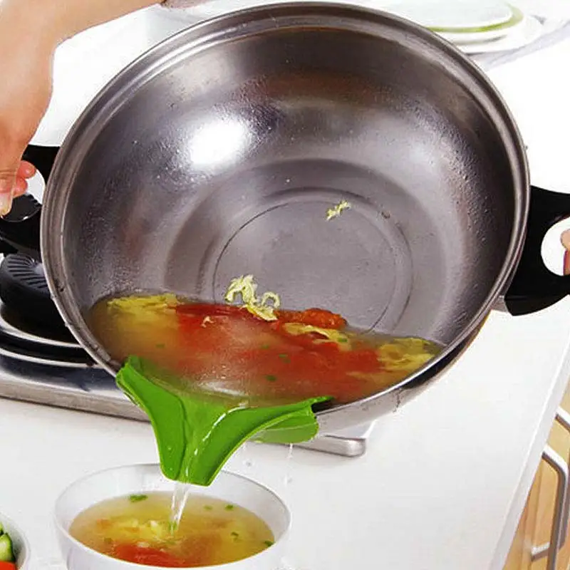 'The Best' Silicone Anti-spill Drain Pans Round Rim Deflector Liquid Soup Diversion Mouth Cooking Kitchen Tools 889 | Дом и сад