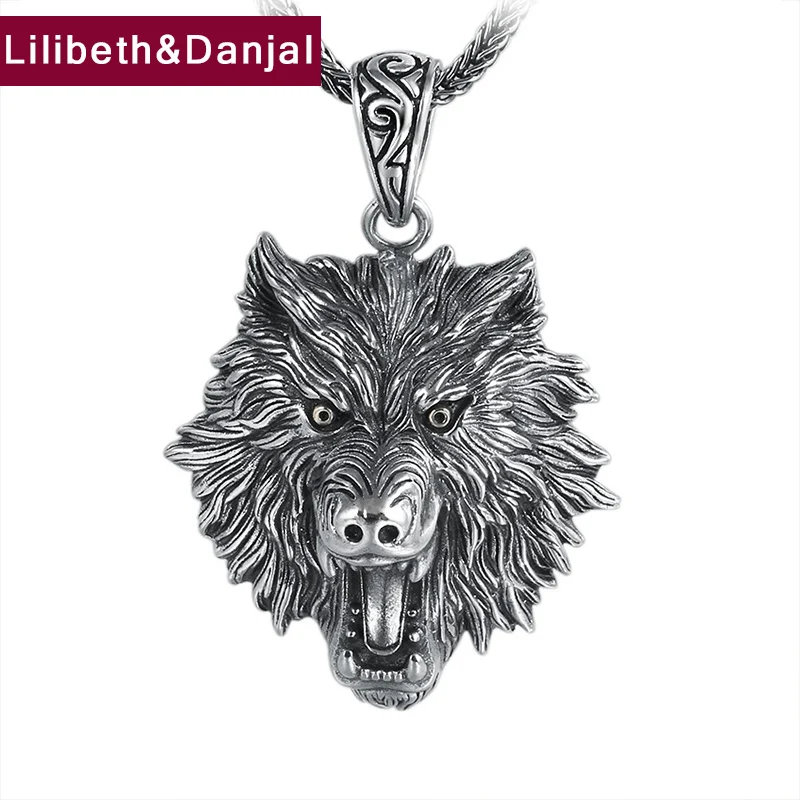 Vintage Pendant 100% Real 925 Sterling silver Jewelry Men Women Animal Wolf Head Necklace Pendant 2018 New Arrival Jewelry P68
Vintage Pendant 100% Real 925 Sterling silver Jewelry Men Women Animal Wolf Head Necklace Pendant 2018 New Arrival Jewelry P68