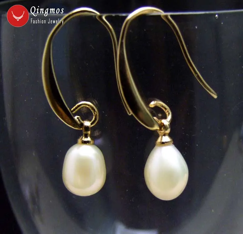 Qingmos Natural Pearl Earrings for Women with 7-9mm White Drop Pearl and Gold-color Hook Trendy Earrings -ear557 Free Shipping
Qingmos Natural Pearl Earrings for Women with 7-9mm White Drop Pearl and Gold-color Hook Trendy Earrings -ear557 Free Shipping