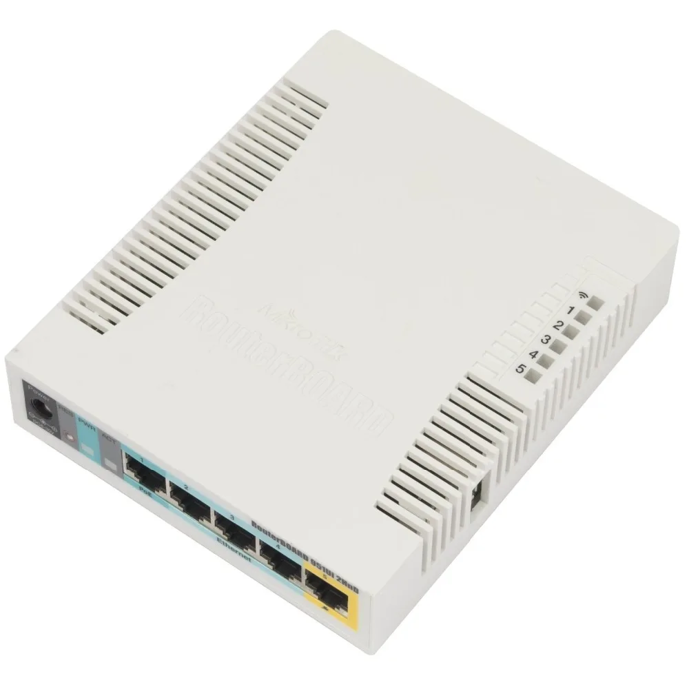 

MikroTik RB951Ui-2HnD 5-Port Wireless Router 1000mW 300M Wifi RouterOS 2*2 MIMO 2.5dbi WI-FI 1*POE In, 5*POE Out