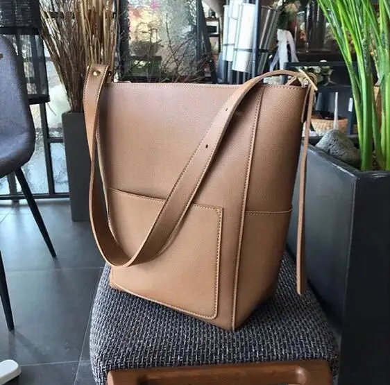 Fashion all-match bucket bag simple style pu leather one shoulder women's handbags multi color QINDUAH5
Fashion all-match bucket bag simple style pu leather one shoulder women's handbags multi color QINDUAH5