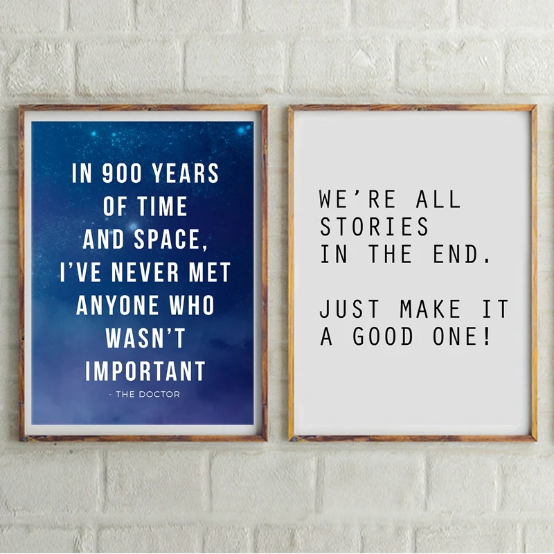 Nordic Style Kids Room Decor Doctor Who Quote Art Canvas Print Painting Movies Art Posters Wall Picture for Living Room No Frame
Nordic Style Kids Room Decor Doctor Who Quote Art Canvas Print Painting Movies Art Posters Wall Picture for Living Room No Frame