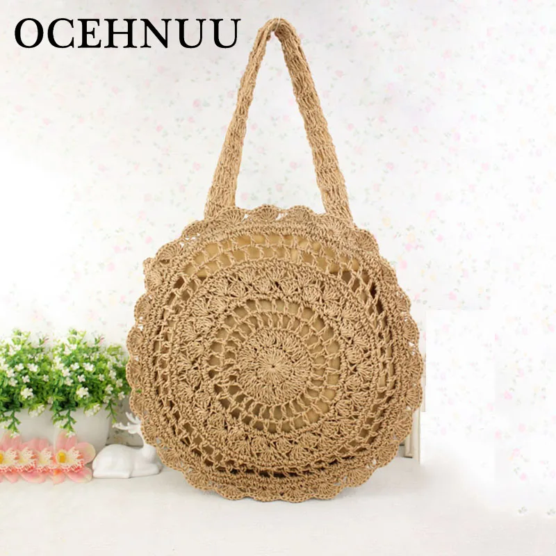 OCEHNUU New Round Large Summer Beach Bags Handbags Women's Shoulder Bag Woven Knitting Casual Ladies Tote Bag Holiday Shipping
OCEHNUU New Round Large Summer Beach Bags Handbags Women's Shoulder Bag Woven Knitting Casual Ladies Tote Bag Holiday Shipping