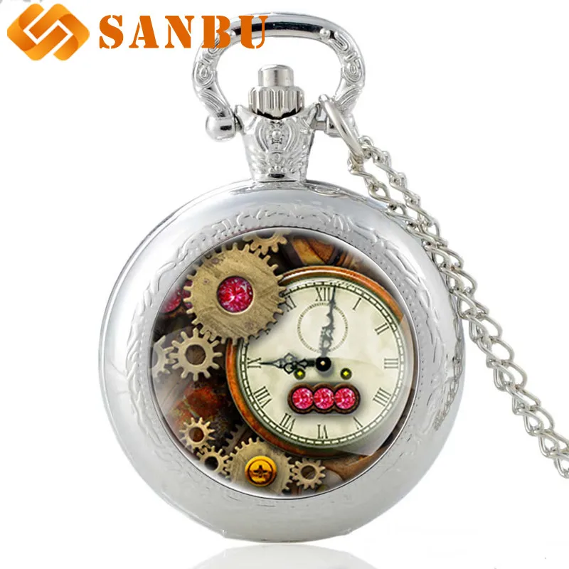 

Уникальные винтажные карманные часы из бронзы в стиле стимпанк, для мужчин и женщин, в стиле ретро, в стиле панк, с подвеской на ожерелье