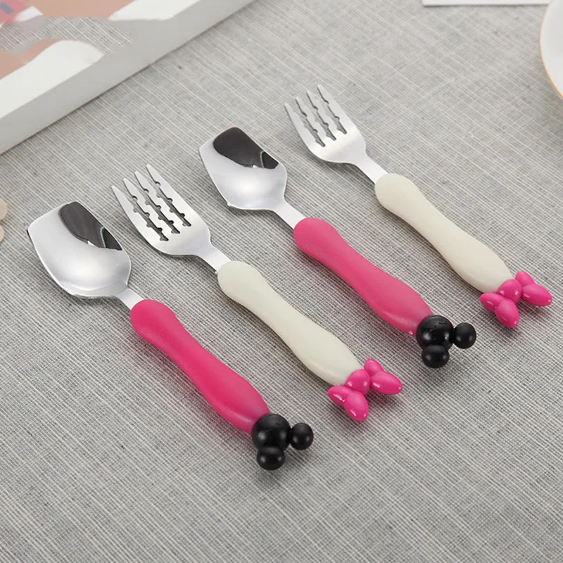 Baby Utensil Children Tableware Set Infant Food Feeding Spoon + Fork Set Mouse Cartoon Shape Toddler Dinnerware Kids Cutlery
Baby Utensil Children Tableware Set Infant Food Feeding Spoon + Fork Set Mouse Cartoon Shape Toddler Dinnerware Kids Cutlery