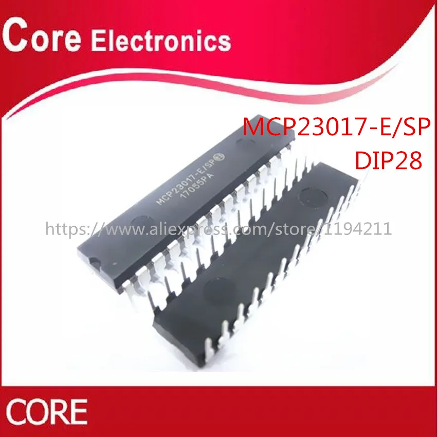 50 шт MCP23017-E/SP DIP-28 MCP23017-E MCP23017 DIP NEW | Электронные компоненты и принадлежности