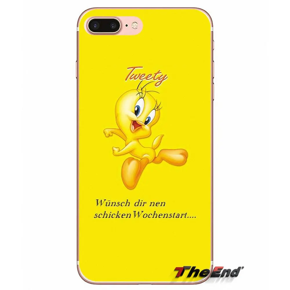 Для Sony Xperia Z Z1 Z2 Z3 Z5 compact M2 M4 M5 E3 T3 XA Aqua LG G4 G5 G3 G2 Mini прозрачные ТПУ чехлы looney tunes Tweety Bird |