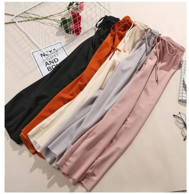 Women wide leg pants Korean Style nine pants loose Casual Fashion Female summer sense High Waist Elastic pants
Women wide leg pants Korean Style nine pants loose Casual Fashion Female summer sense High Waist Elastic pants