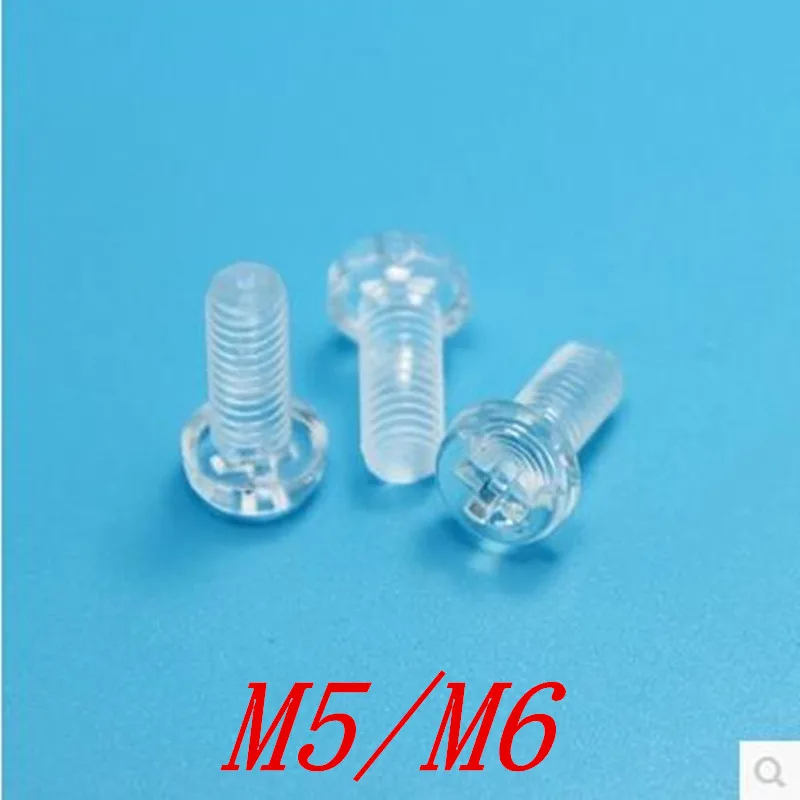 100PCS M5 M6 Transparent Acrylic Phillips Pan Head Machine Screw Insulation Screw
100PCS M5 M6 Transparent Acrylic Phillips Pan Head Machine Screw Insulation Screw