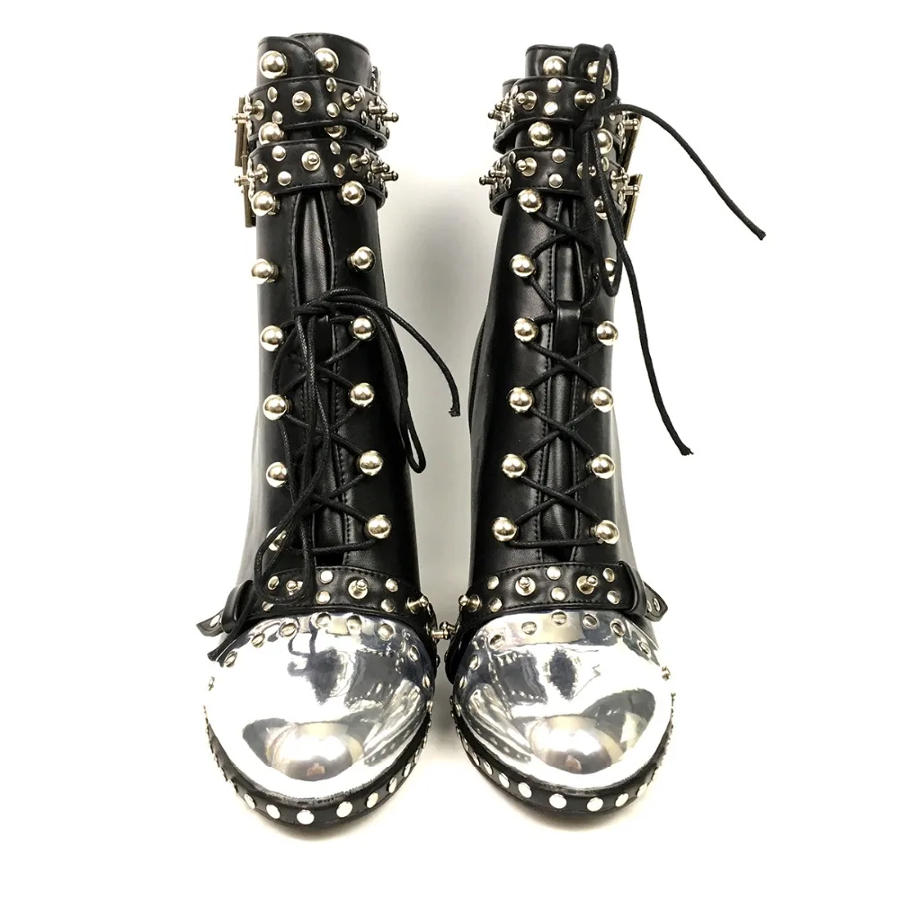 Aiyoway Women Ankle Boots Autumn Winter Booties Studs Decorated Round Toe High Thick Heel Buckle Side Zip Lace Up Black 5~12
Aiyoway Women Ankle Boots Autumn Winter Booties Studs Decorated Round Toe High Thick Heel Buckle Side Zip Lace Up Black 5~12