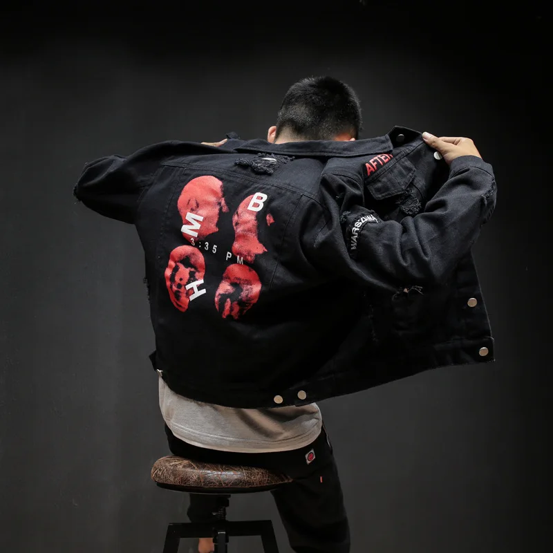 High Street Brand Men's Clothing pure Cotton Denim Jacket Coat Washed Hole Frayed print Hip Hop Cowboy Jackets Size M-5XL
High Street Brand Men's Clothing pure Cotton Denim Jacket Coat Washed Hole Frayed print Hip Hop Cowboy Jackets Size M-5XL