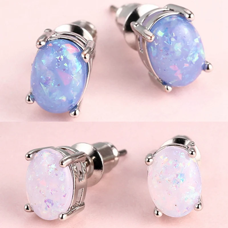 Oval Opal Opal Earrings-Blue Opal Woman Jewelry Gift Stud Earring New 1pair party supplies Gifts
Oval Opal Opal Earrings-Blue Opal Woman Jewelry Gift Stud Earring New 1pair party supplies Gifts