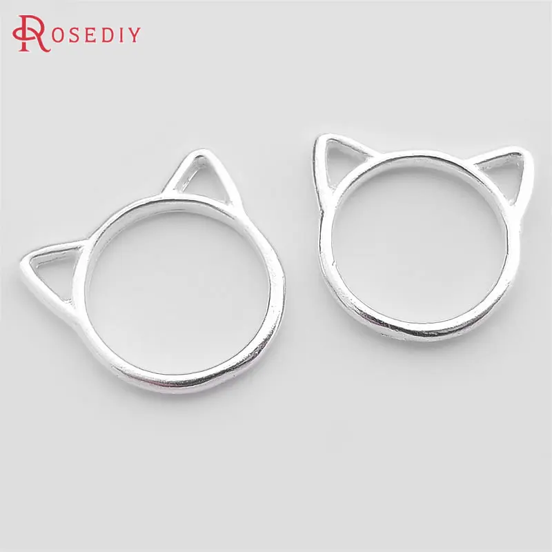 (29830)50PCS 19.5x17MM Antique Style Zinc Alloy Cat Rings Charms Pendants Diy Handmade Jewelry Findings Accessories | Украшения и