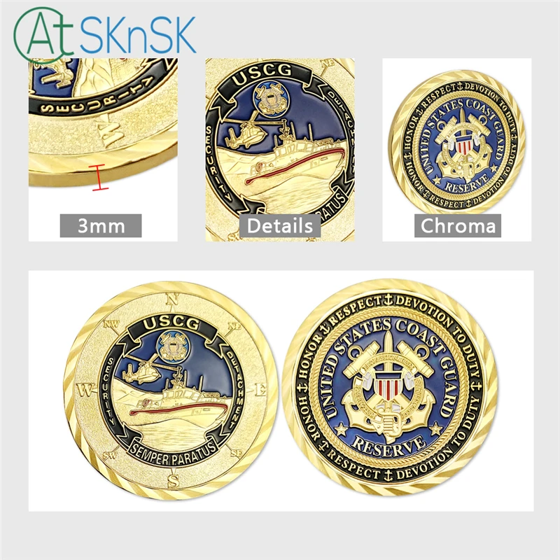 50/100/PCS THE United States USCG COAST GUARD RESERVE COLOR CHALLENGE COIN COMMEMORATIVE MEDAL SOUVENIR GIFT
50/100/PCS THE United States USCG COAST GUARD RESERVE COLOR CHALLENGE COIN COMMEMORATIVE MEDAL SOUVENIR GIFT