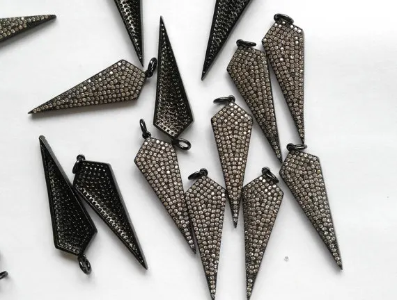 6pcs 40mm Micro Pave Diamond Connectors, Pave Black Diamond CZ , Spikes Arrow Sharp Gunmetal Pendant
6pcs 40mm Micro Pave Diamond Connectors, Pave Black Diamond CZ , Spikes Arrow Sharp Gunmetal Pendant