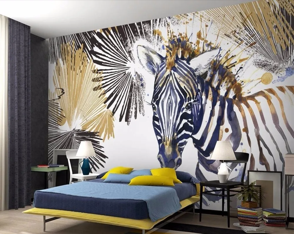 Custom wallpaper wall Fashion minimalistic line watercolor zebra television Living room bedroom 3d background wallpaper
Custom wallpaper wall Fashion minimalistic line watercolor zebra television Living room bedroom 3d background wallpaper