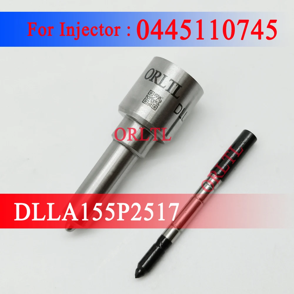 

ORLTL Common Rail Nozzle DLLA 155P2517( 0433 172 517) Black Coated Diesel Nozzle DLLA 155P 2517, DLLA 155 P2517 For 0445110745