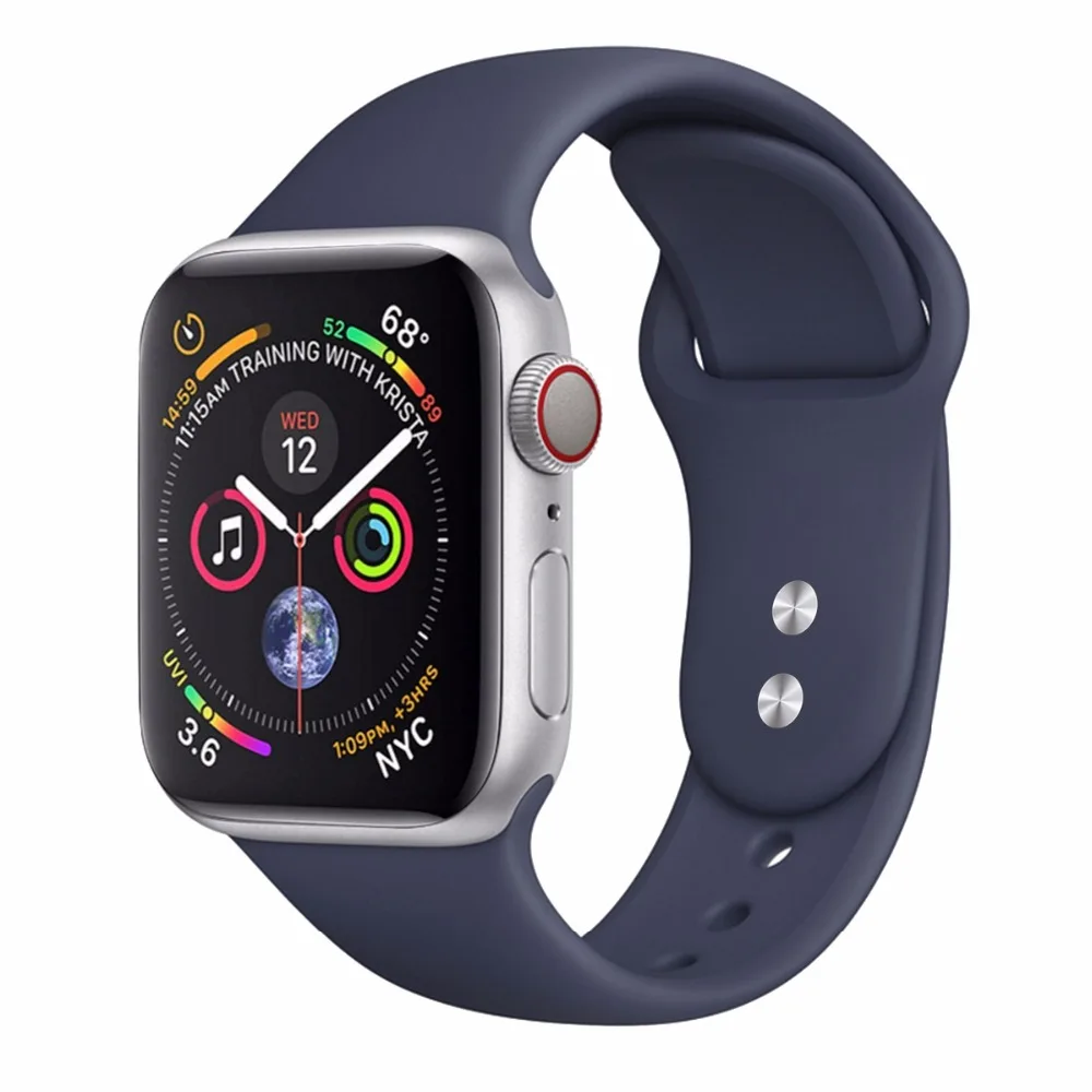Ремешок для Apple Watch 38 мм 42 новый дизайн мягкий силиконовый спортивный ремешок iWatch