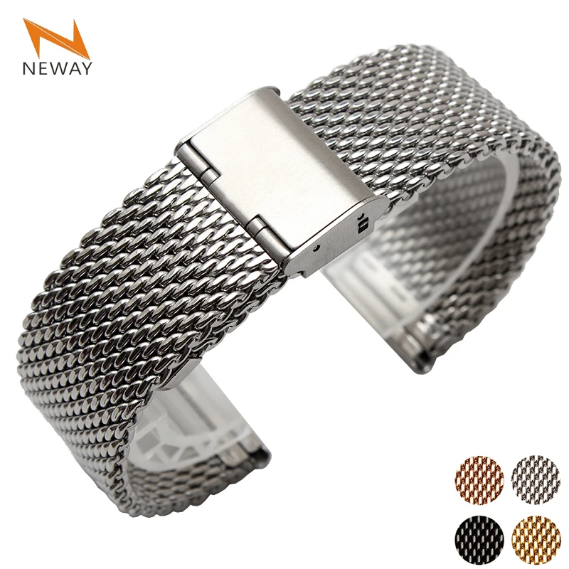 Metal Stainless Steel Milanese Watch Band Strap Wrist Watchband Buckle Black Rose Gold Silver 16mm 18mm 20mm 22mm 24mm Man Women
Metal Stainless Steel Milanese Watch Band Strap Wrist Watchband Buckle Black Rose Gold Silver 16mm 18mm 20mm 22mm 24mm Man Women