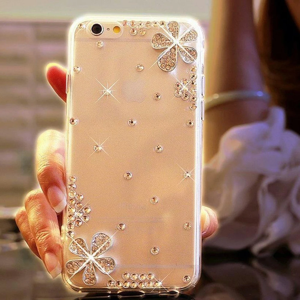 LaMaDiaa For iPhone X XS XR MAX 12 13 mini Pro max 11 5S 6 6S 7 8 Plus Luxury Rhinestone Bling Diamond Phone Case Cover | Мобильные