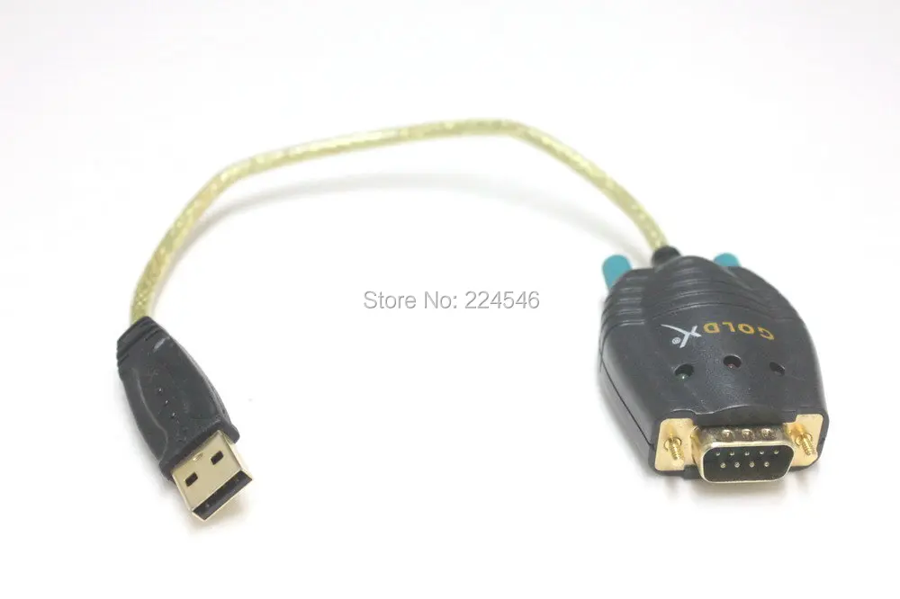 

Used GoldX GXMU-1201 PlusSeries USB to Serial Converter Cable 1 ft Prolific PL-2303 Supports Vista/XP/ME/98SE/2000/Win7