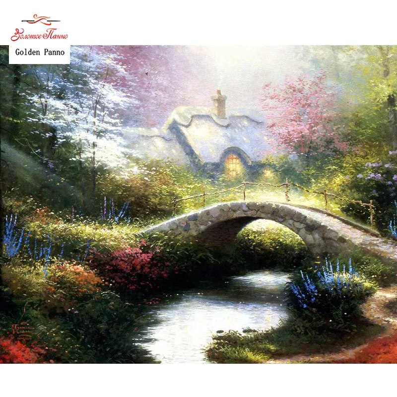 Golden Panno DIY DMC 14CT 11CT DMC hand made cross stitch kits Needlework embroidery wall decoration Bridge construction 0727
Golden Panno DIY DMC 14CT 11CT DMC hand made cross stitch kits Needlework embroidery wall decoration Bridge construction 0727