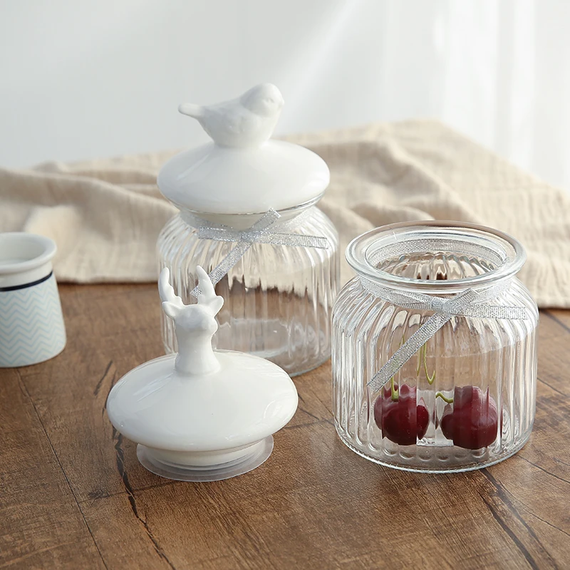 Creative ceramic glass seal jar small snacks glass jar household storage tank candy tea orgainzer kitchen food container
Creative ceramic glass seal jar small snacks glass jar household storage tank candy tea orgainzer kitchen food container