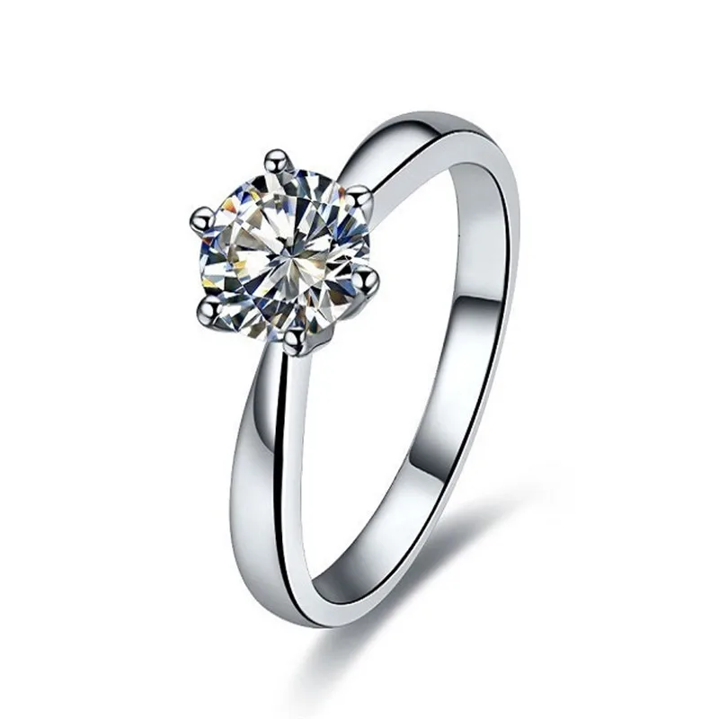 Six Prongs 0.6CT High Quality Solid White Gold Classic Ring for Women Engagement Diamond Carbon Ring Solitaire 14k Band
Six Prongs 0.6CT High Quality Solid White Gold Classic Ring for Women Engagement Diamond Carbon Ring Solitaire 14k Band