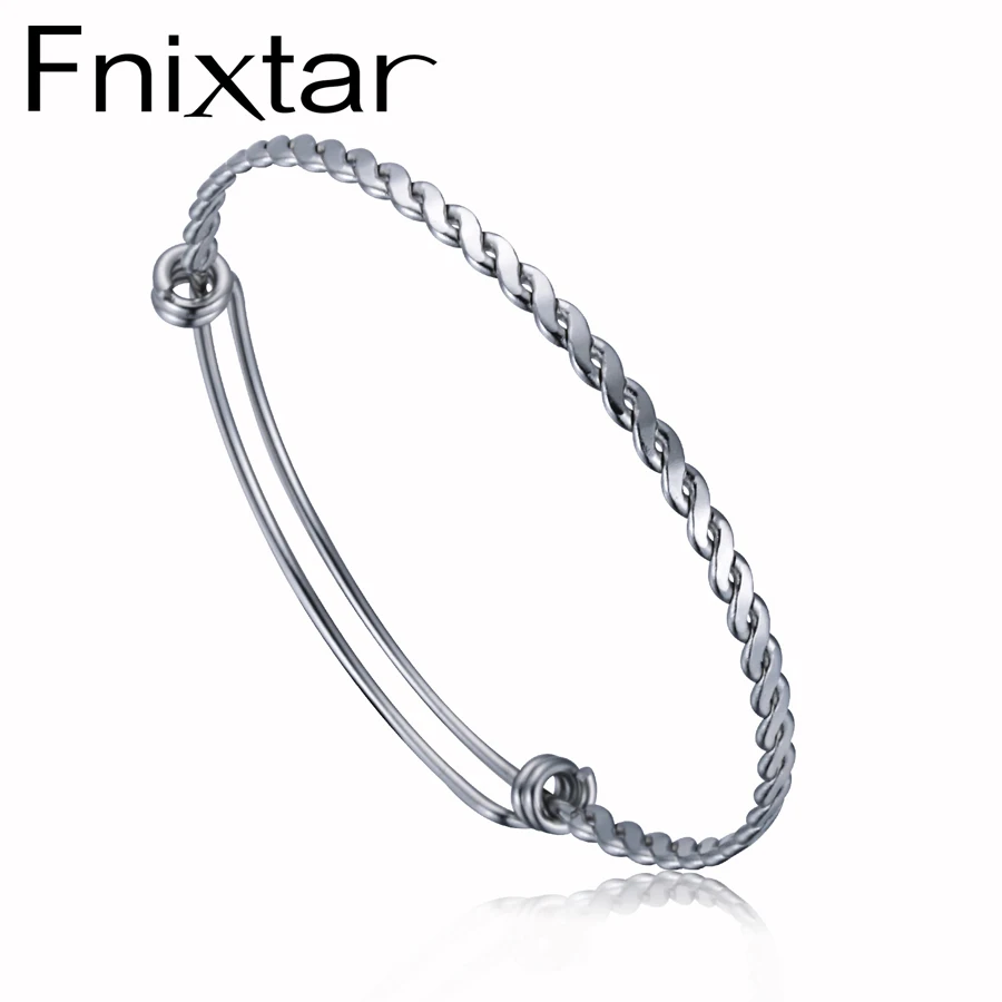 Fnixtar 50Pcs/Lot 3.2mm Width Twist Wire Bangle Bracelet Custom Charm Bracelet Stainless Steel Adjustable Twisted Bangles
Fnixtar 50Pcs/Lot 3.2mm Width Twist Wire Bangle Bracelet Custom Charm Bracelet Stainless Steel Adjustable Twisted Bangles
