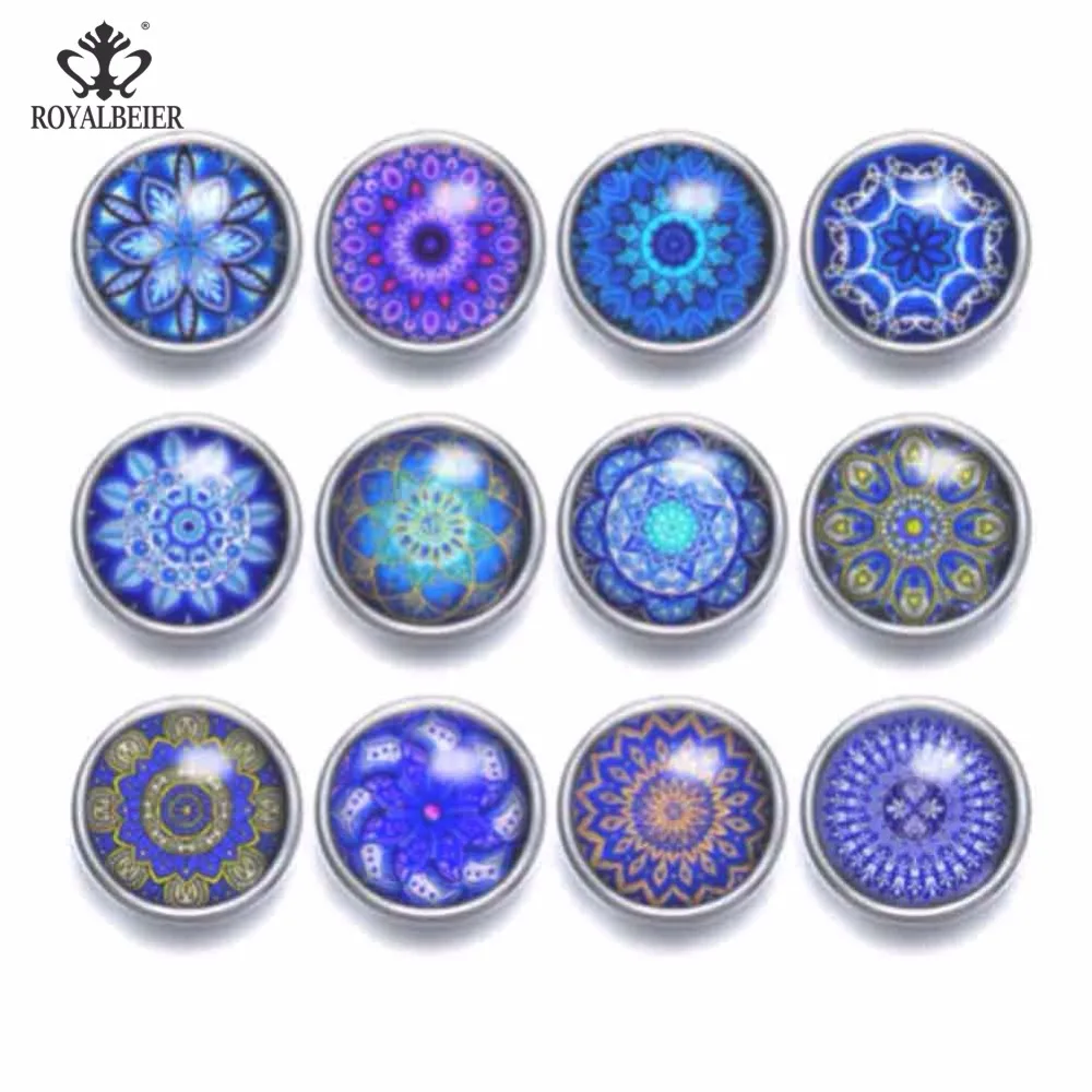12pcs Glass Charms 12mm Snap Button Blue Kaleidoscope Flower Theme Fit Snap Bracelet 12mm Snap Earrings Snap Jewelry KZ0947e
12pcs Glass Charms 12mm Snap Button Blue Kaleidoscope Flower Theme Fit Snap Bracelet 12mm Snap Earrings Snap Jewelry KZ0947e