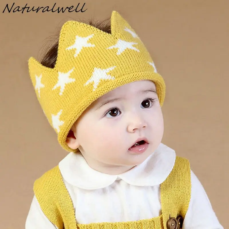 Детская Корона Naturalwell головная повязка для девочек вязаная шляпа Детские