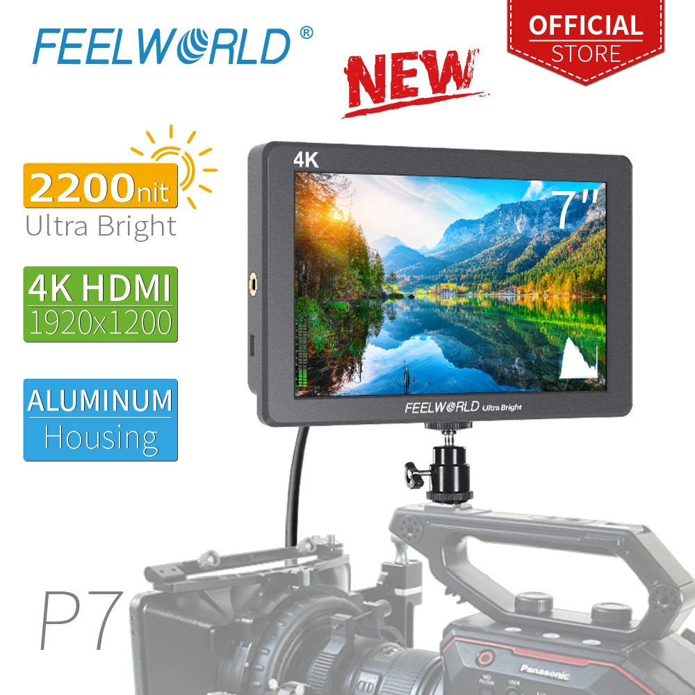 7-дюймовый Ультраяркий монитор FEELWORLD P7 2200nit для камеры, монитор для цифровой зеркальной камеры с алюминиевым корпусом, видеофокус 4K HDMI с выхо...
7-дюймовый Ультраяркий монитор FEELWORLD P7 2200nit для камеры, монитор для цифровой зеркальной камеры с алюминиевым корпусом, видеофокус 4K HDMI с выхо...