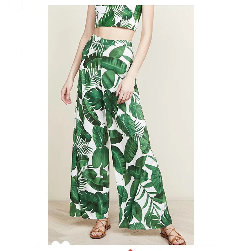 Women Fashion Casual Plus Size 3XS-10XL Green Leaf Printing Full Length Wide Leg Pants Trousers
Women Fashion Casual Plus Size 3XS-10XL Green Leaf Printing Full Length Wide Leg Pants Trousers