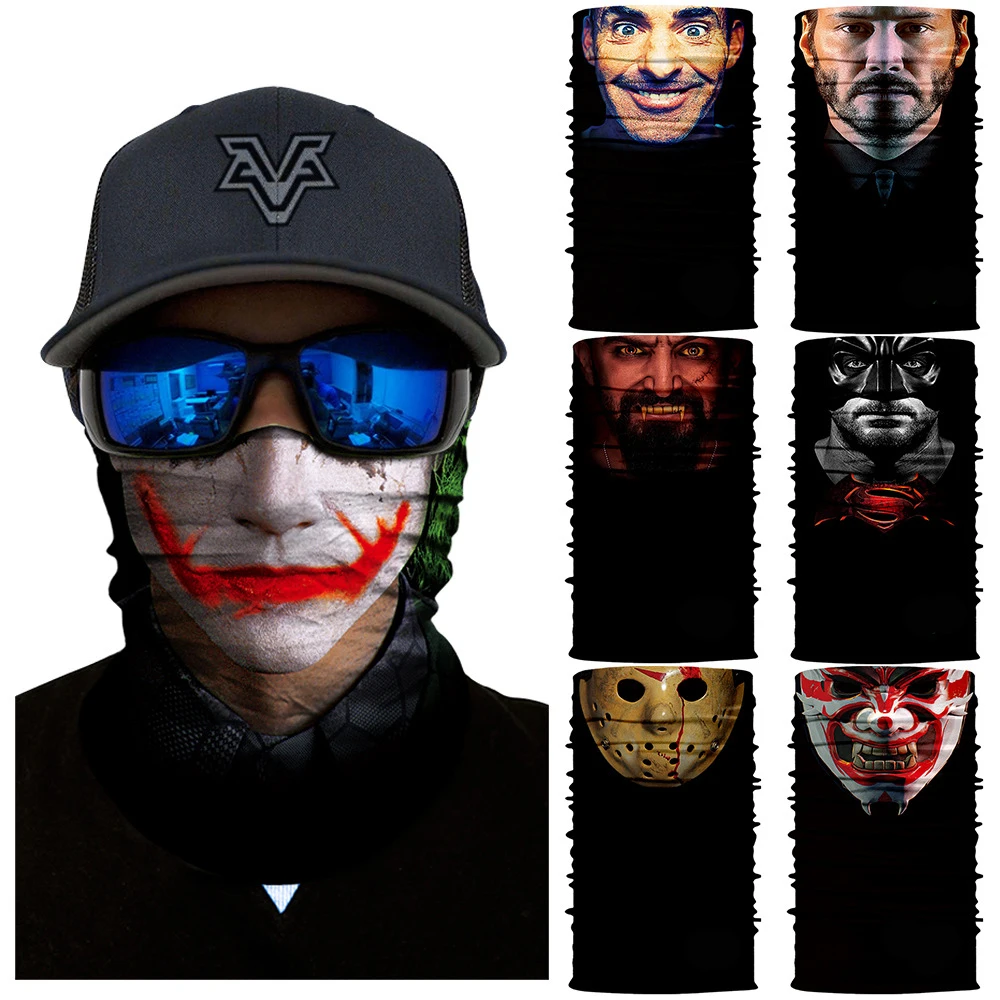 Мотоциклетная безрукавка 3D Joker бесшовная трубчатая бандана Lycan маска Череп