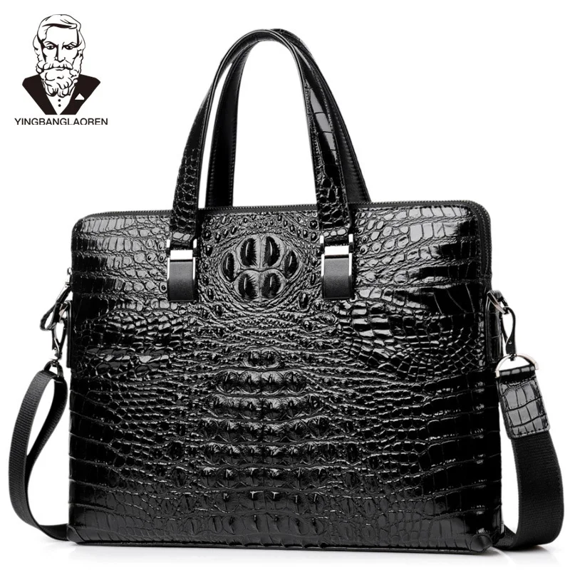 Crocodile Pattern Double Layers Briefcase Men's Cow Leather Business Handbag Laptop Bag Male Shoulder Crossbody Bag Travel Bag
Crocodile Pattern Double Layers Briefcase Men's Cow Leather Business Handbag Laptop Bag Male Shoulder Crossbody Bag Travel Bag