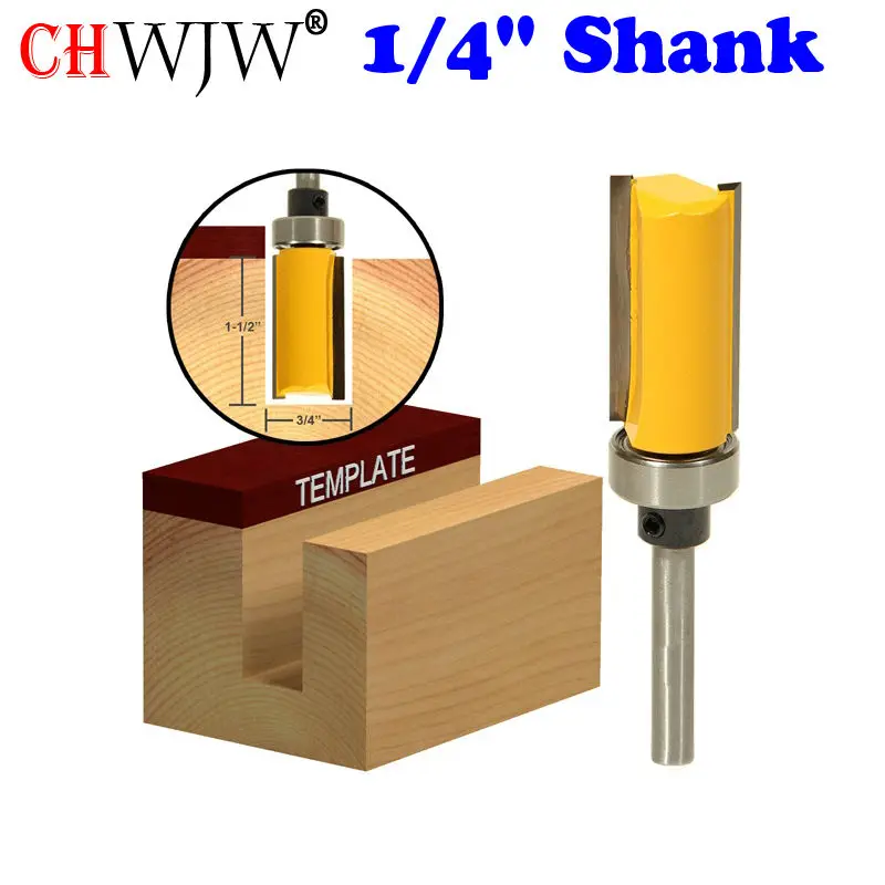 1pc Pattern Flush Trim Router Bit 3/4" X 1-1/2" Cutter - 1/4" Shank Woodworking cutter Tenon Cutter for Woodworking Tools
1pc Pattern Flush Trim Router Bit 3/4" X 1-1/2" Cutter - 1/4" Shank Woodworking cutter Tenon Cutter for Woodworking Tools