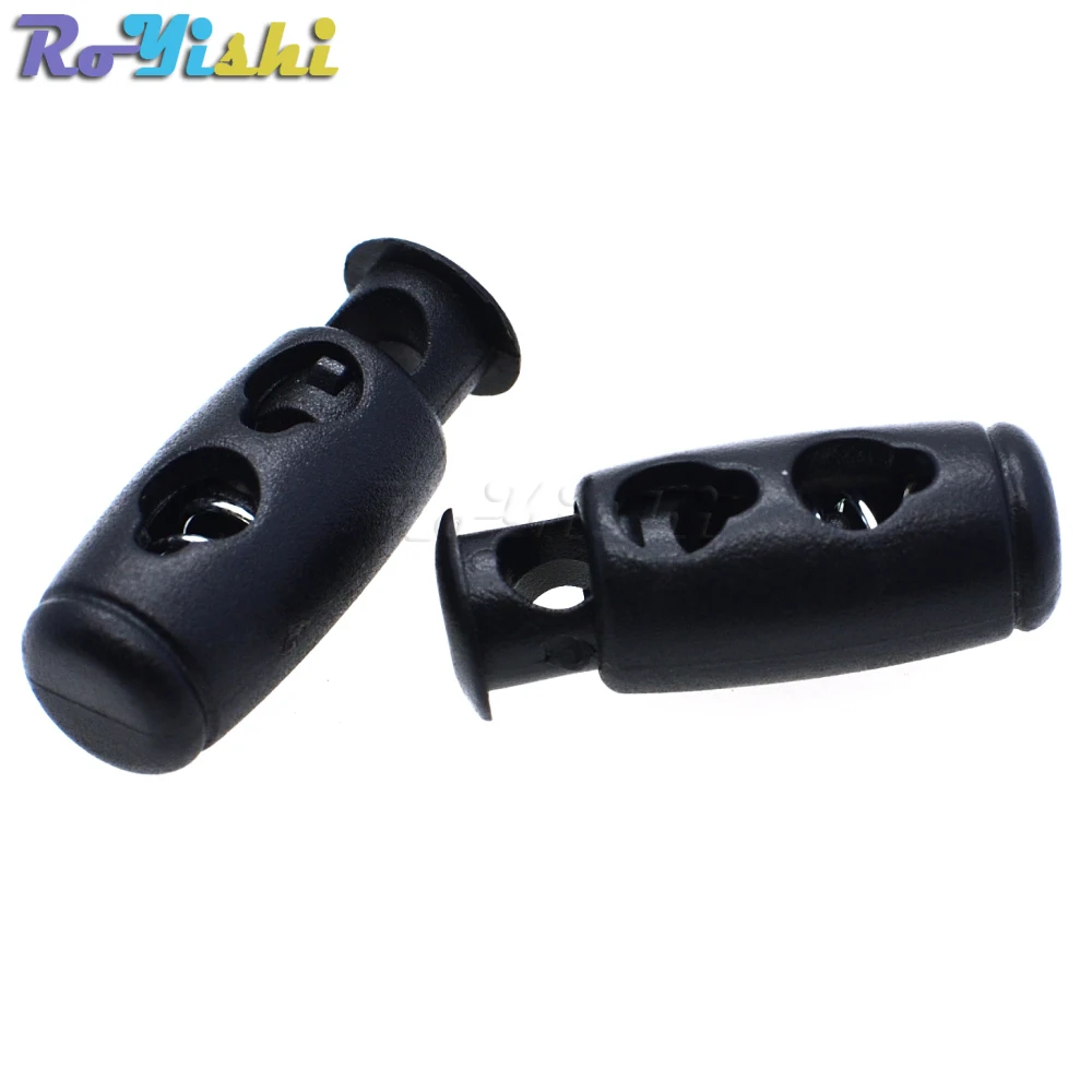20pcs/pack 2 Holes Plastic Cord Lock Cylinder Barrel Toggle Stopper Toggle Clip Black
20pcs/pack 2 Holes Plastic Cord Lock Cylinder Barrel Toggle Stopper Toggle Clip Black