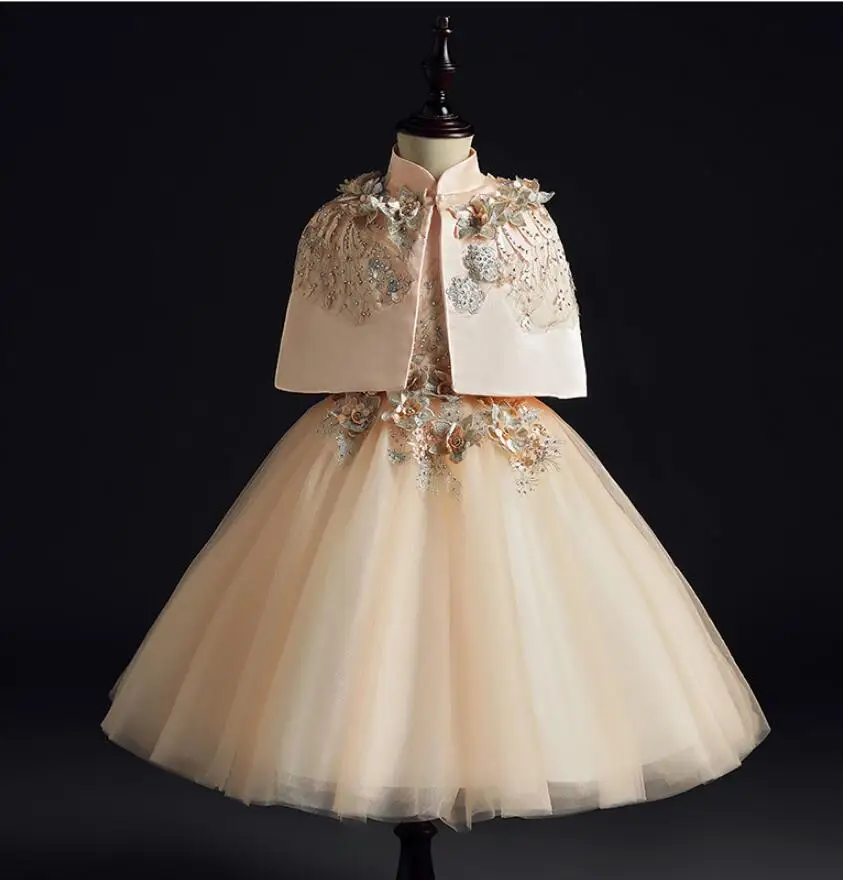 Autumn Girl Dress Appliques Champagne Tulle Flower Girl Wedding Dress Party Princess Birthday Dress Girl First Communion Gown
Autumn Girl Dress Appliques Champagne Tulle Flower Girl Wedding Dress Party Princess Birthday Dress Girl First Communion Gown