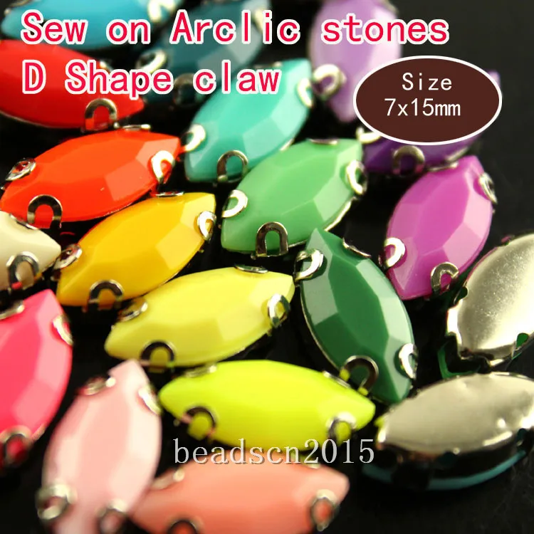 20pcs 7x15mm navette Candy bright color acrylic sew on stones with D shape claw setting Jewelry Findings Garment Accessory
20pcs 7x15mm navette Candy bright color acrylic sew on stones with D shape claw setting Jewelry Findings Garment Accessory