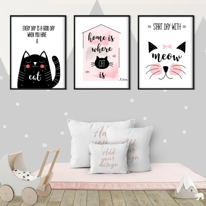 Lovely Cute Cat Canvas Painting Cartoon Animal Prints Home Decor Wall Art Nordic Simple Poster Modern Picture For Living Room
Lovely Cute Cat Canvas Painting Cartoon Animal Prints Home Decor Wall Art Nordic Simple Poster Modern Picture For Living Room