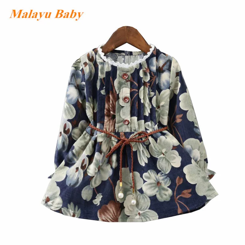 Girls Dress With Floral Pattern Autumn New Cute Child Belted Long Sleeve Princess Costume 2-6 Years Sweet Children's Clothing
Girls Dress With Floral Pattern Autumn New Cute Child Belted Long Sleeve Princess Costume 2-6 Years Sweet Children's Clothing