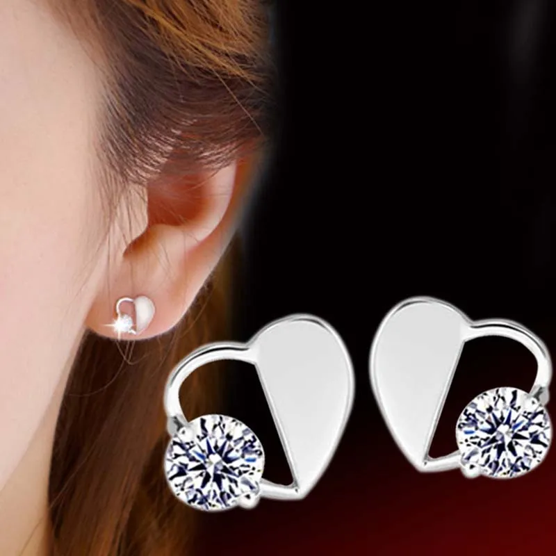 Women Fashion Jewelry Hollow Design Heart Shape Purple Rhinestone Earrings Anti-allergy Silver Color Girls Crystal Stud Earrings
Women Fashion Jewelry Hollow Design Heart Shape Purple Rhinestone Earrings Anti-allergy Silver Color Girls Crystal Stud Earrings