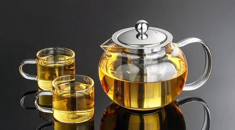 

1PC 350ml,500ml,650ml,800ml,950ml,1200ml Heat Resistant Glass Tea Pot Flower Tea Puer Kettle Coffee Teapot With Infuser JN 1032