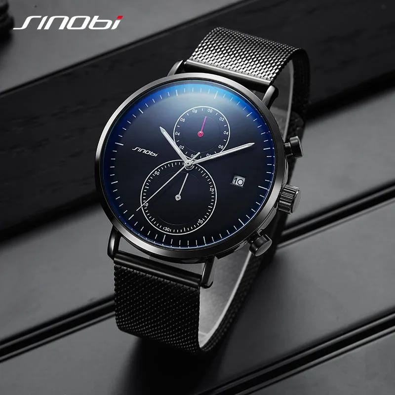 SINOBI Mens Quartz Wrist Watches Luxury Omegable Brand Stainless Steel Business Watch Man Clock Relogio Masculino 2019
SINOBI Mens Quartz Wrist Watches Luxury Omegable Brand Stainless Steel Business Watch Man Clock Relogio Masculino 2019