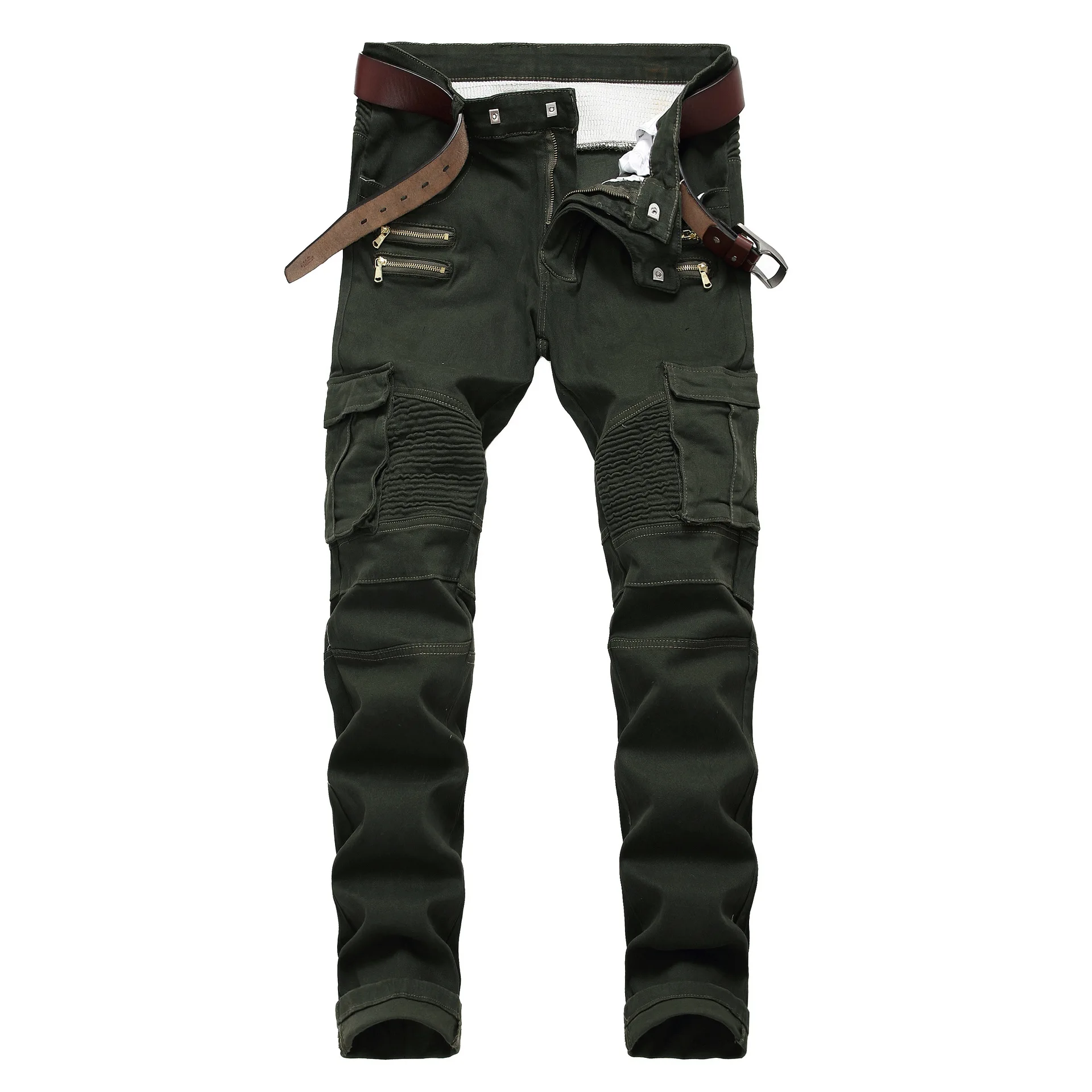 Mens Jeans Denim zipper side Pocket Cargo Pants Regular Slim Fit Straight Pleated Stretch Jeans Male Elastic Trousers
Mens Jeans Denim zipper side Pocket Cargo Pants Regular Slim Fit Straight Pleated Stretch Jeans Male Elastic Trousers