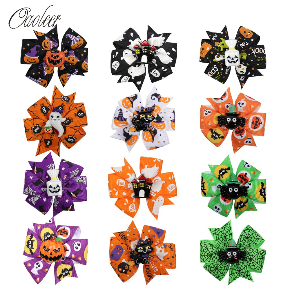 Oaoleer Hair Accessories 6 PCS/Lot 3'' Halloween Hair Bows for Girls Pumpkin Printed Ribbon Hairgrips Halloween Hair Barrettes
Oaoleer Hair Accessories 6 PCS/Lot 3'' Halloween Hair Bows for Girls Pumpkin Printed Ribbon Hairgrips Halloween Hair Barrettes