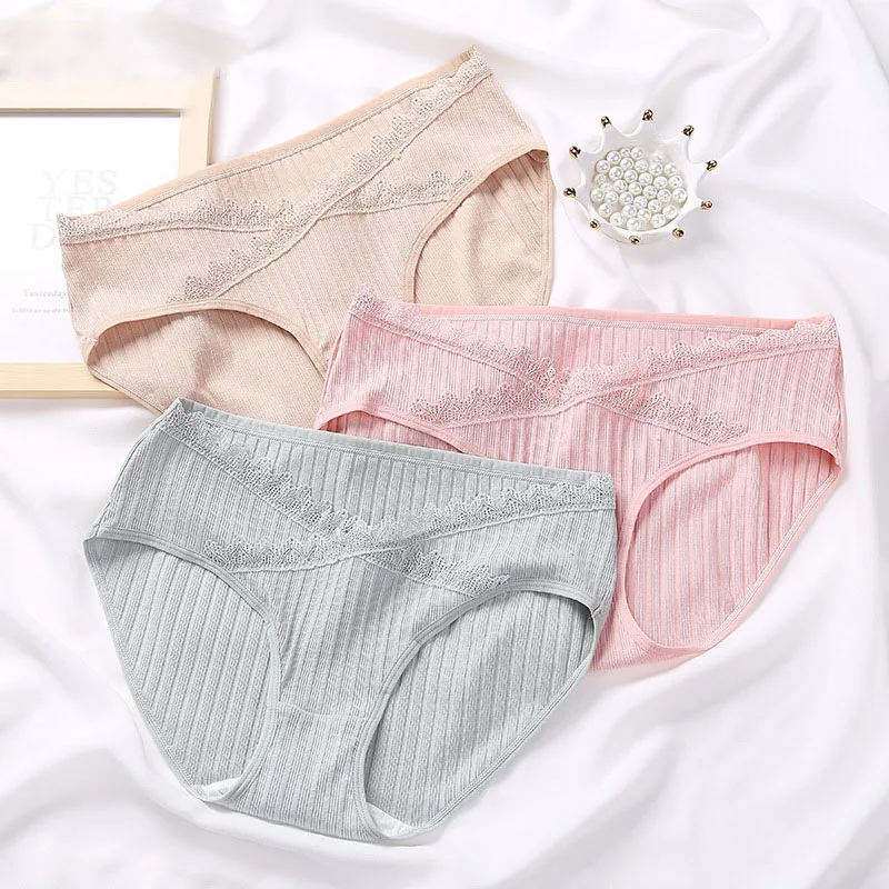 Pregnant Women's Underwear Cotton Seamless Sexy Lace Low Waist Female Panties Soft V Type Breathable Lady Breifs Lingerie
Pregnant Women's Underwear Cotton Seamless Sexy Lace Low Waist Female Panties Soft V Type Breathable Lady Breifs Lingerie