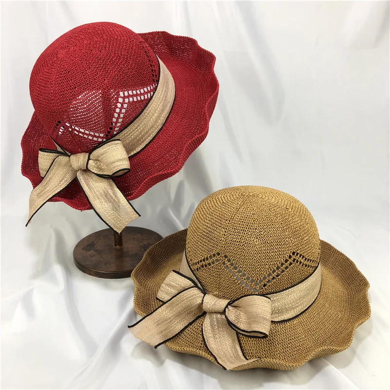 Handmade Weave Raffia Sun Hats For Women Bow Lace Up Large Brim Straw Outdoor Beach Foldable Summer Caps Chapeu
Handmade Weave Raffia Sun Hats For Women Bow Lace Up Large Brim Straw Outdoor Beach Foldable Summer Caps Chapeu