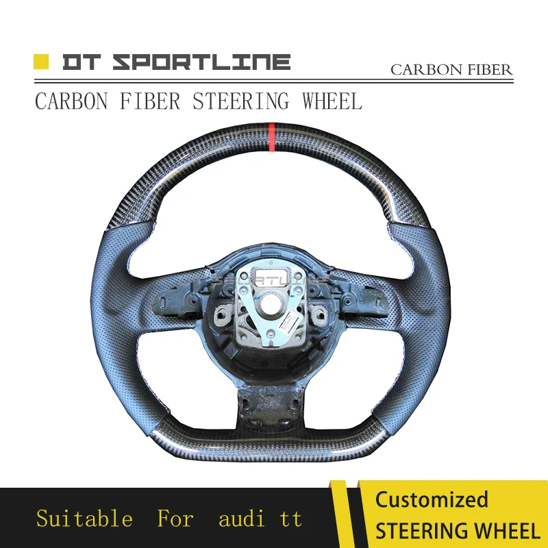 Carbon fiber Steering Wheel For Audi TT TTRS hand made carbon no shift paddles volante para Audi
Carbon fiber Steering Wheel For Audi TT TTRS hand made carbon no shift paddles volante para Audi